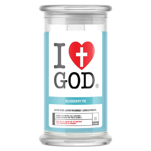 I Love God Blueberry Pie Candle