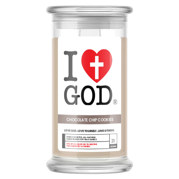I Love God Chocolate Chip Cookies Candle