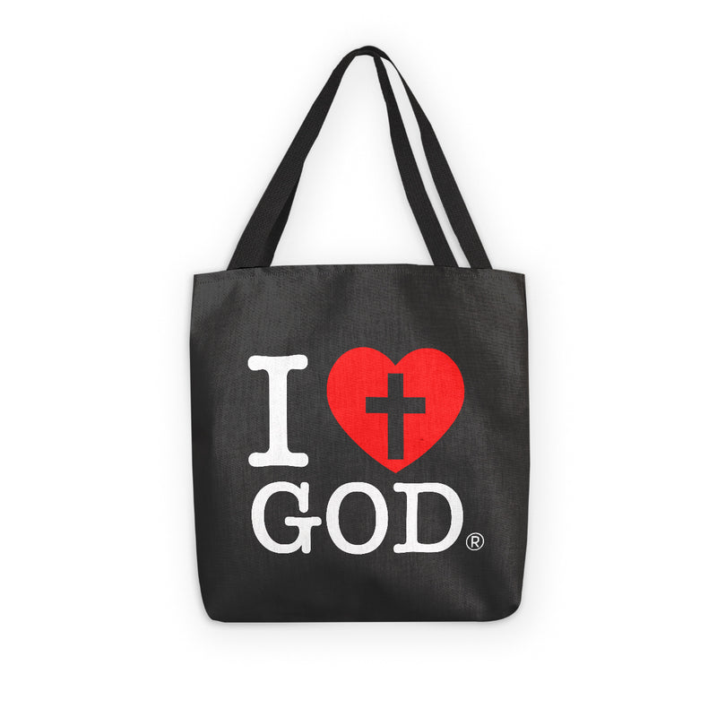 I love God Tote Bag Black