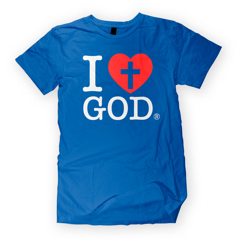 I Love God Royal Blue