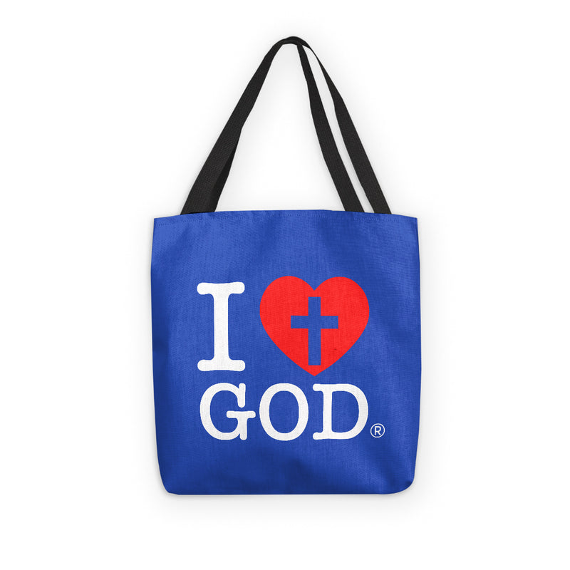 I love God Tote Bag Royal Blue